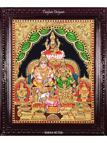 Kubera lakshmi Tanjore painting